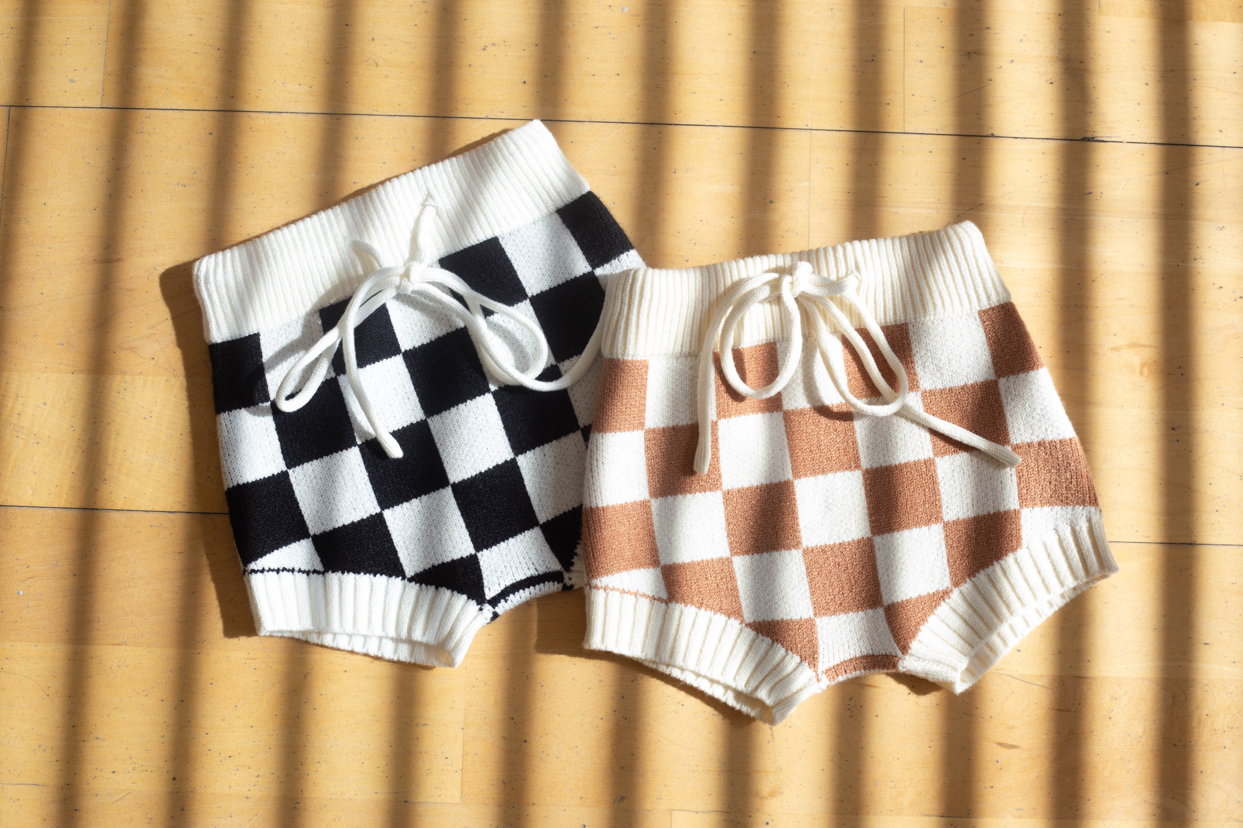 Knitted Checkered Set